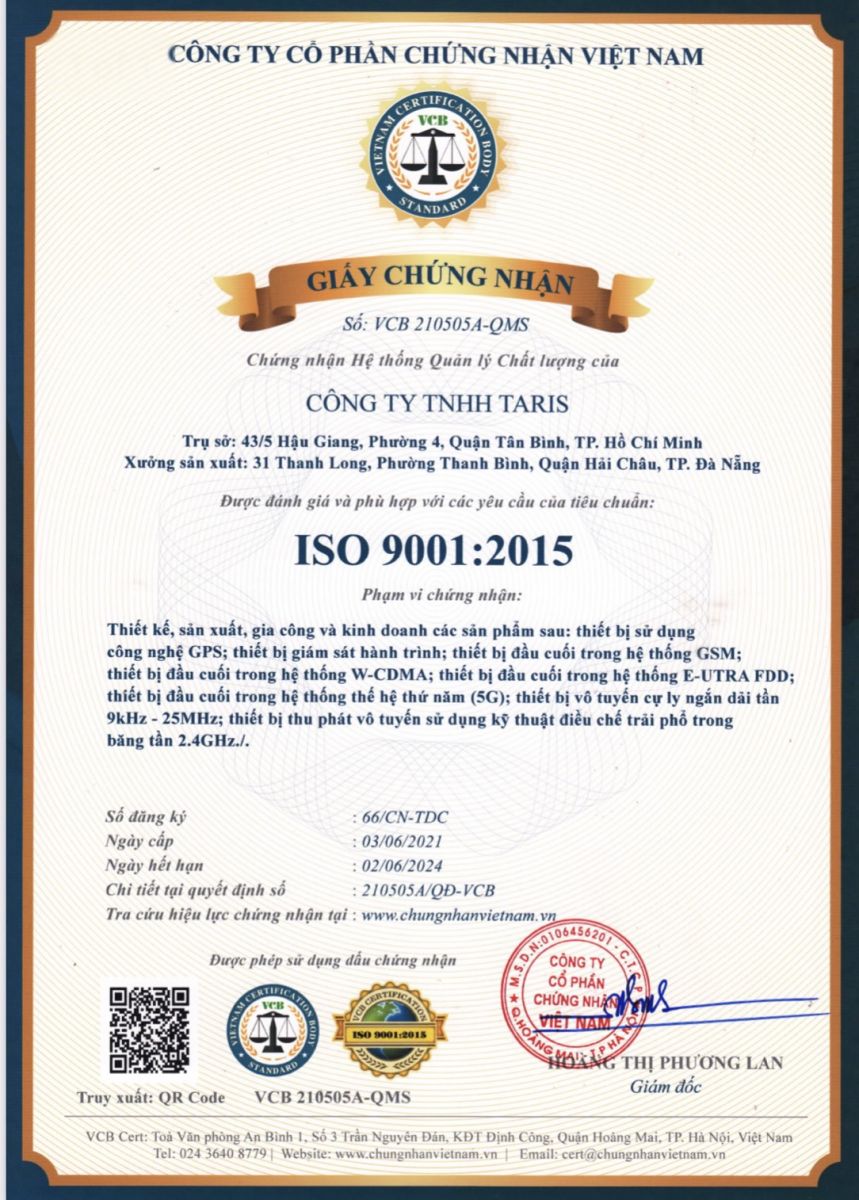  Chứng nhận ISO 9001:2015